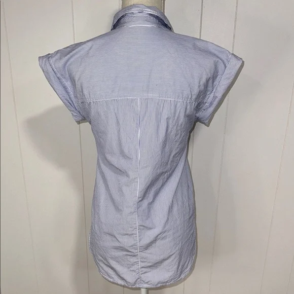 J. Crew Blue Striped Blouse - Picture 4 of 5